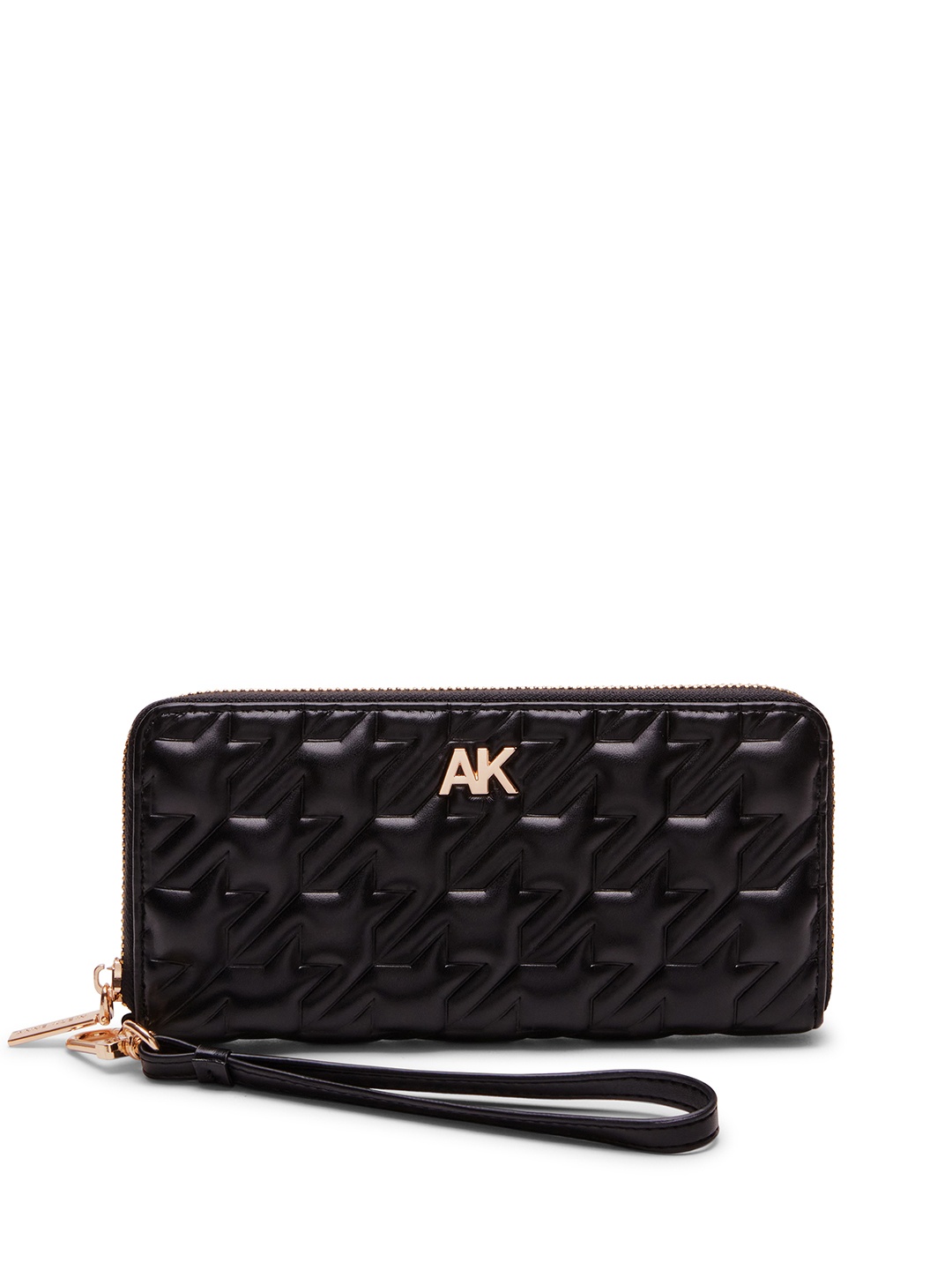 

ANNE KLEIN Women Quilted Zip Around Wallet, Black