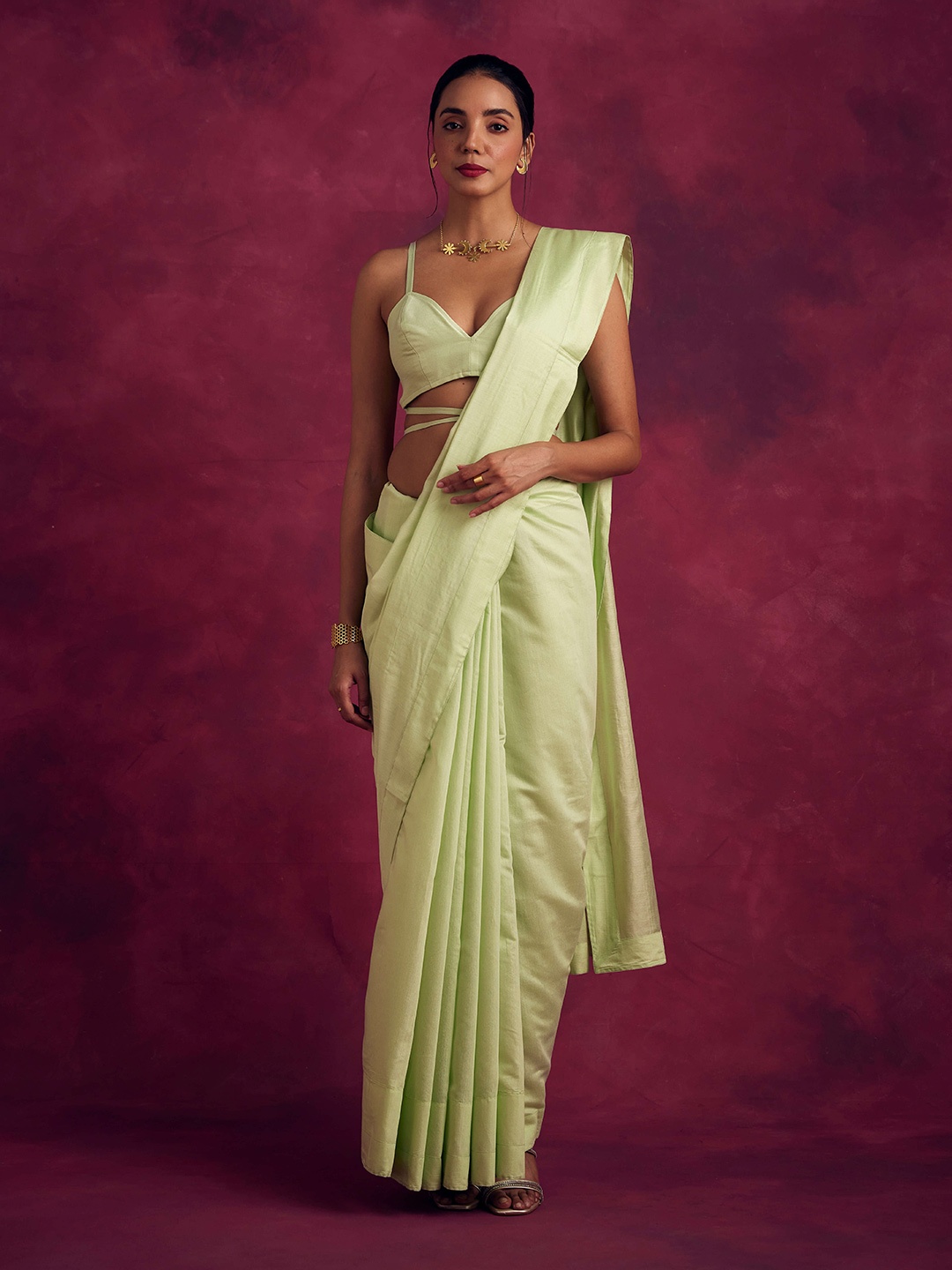 

Abhishti Ethnic Banarasi Saree, Green