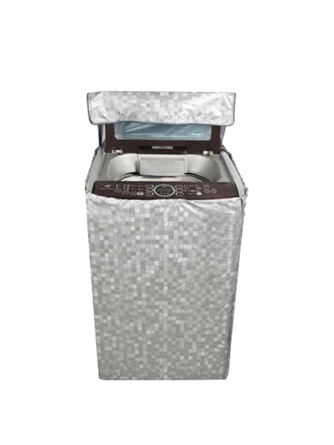 

Dakshya Industries Grey Printed Washing Machine Cover