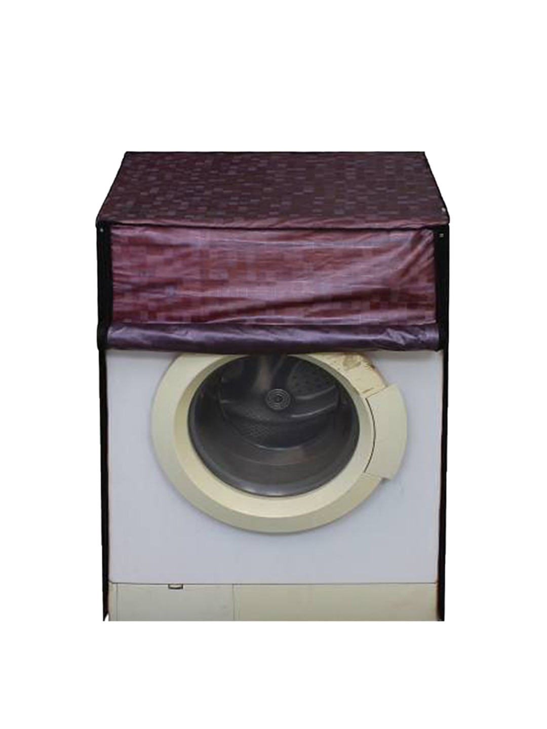 

Dakshya Industries Brown Printed Washing Machine Cover