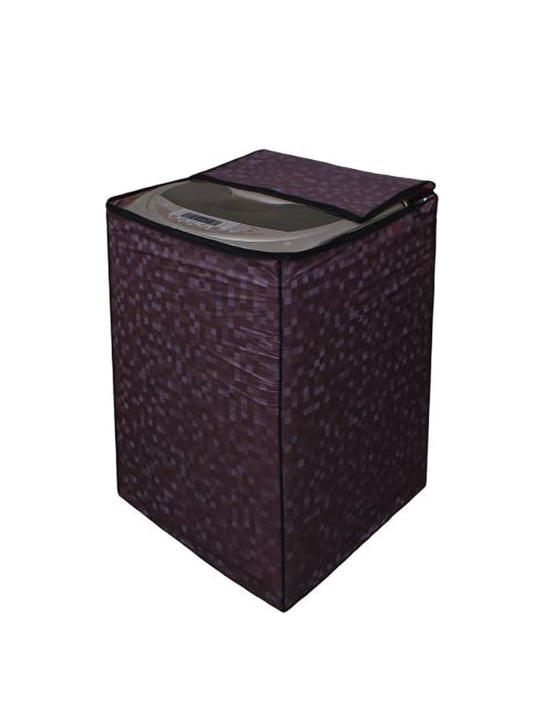 

Dakshya Industries Brown Printed Washing Machine Cover