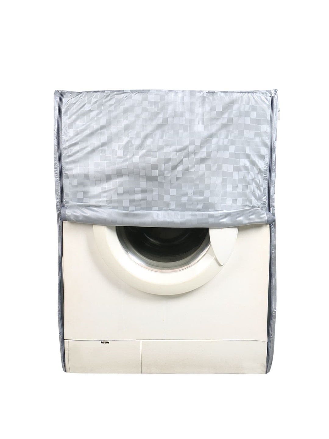 

Dakshya Industries Grey Printed Washing Machine Cover