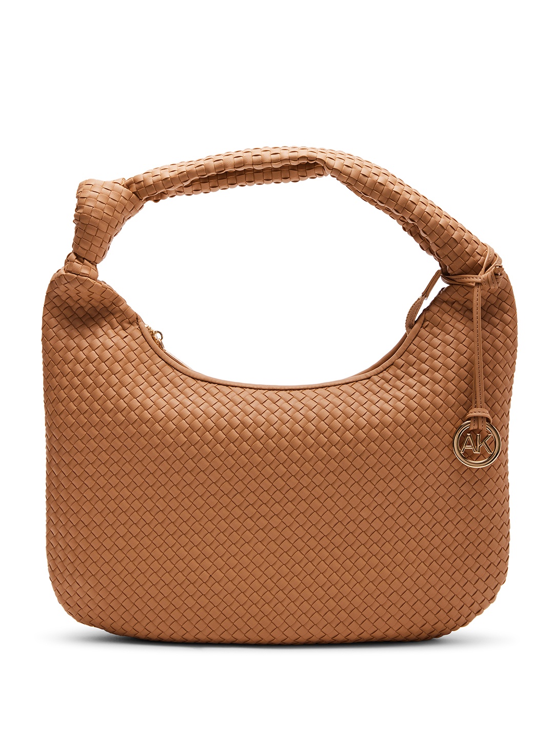 

ANNE KLEIN Textured Structured Handheld Bag, Brown