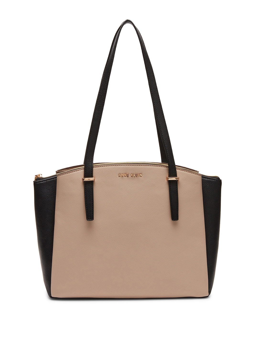 

ANNE KLEIN Colourblocked Swagger Shoulder Bag, Beige