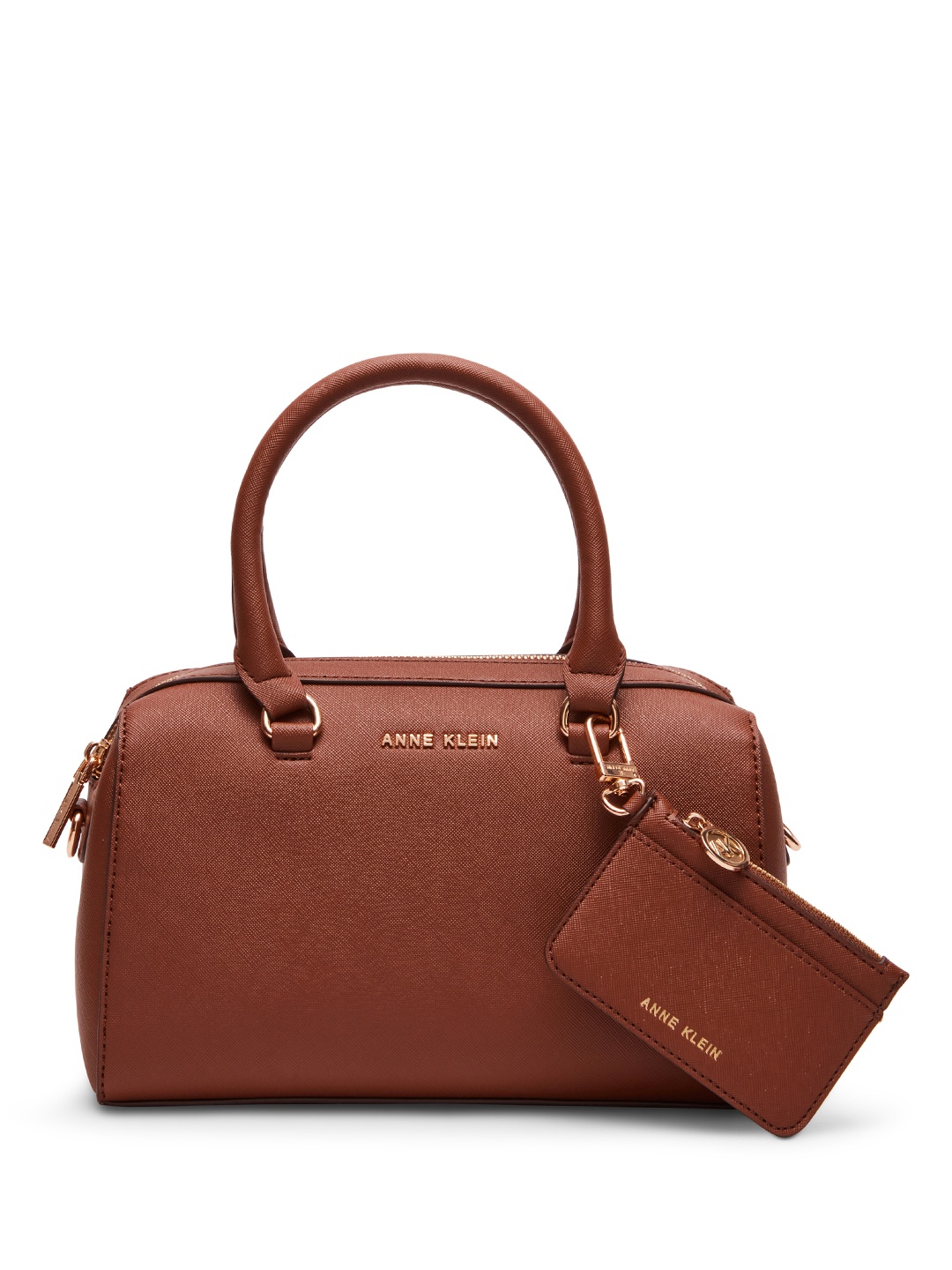 

ANNE KLEIN Bowling Handheld Bag, Brown