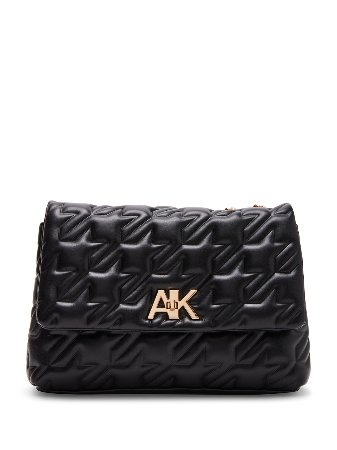 

ANNE KLEIN Textured Structured Shoulder Bag, Black