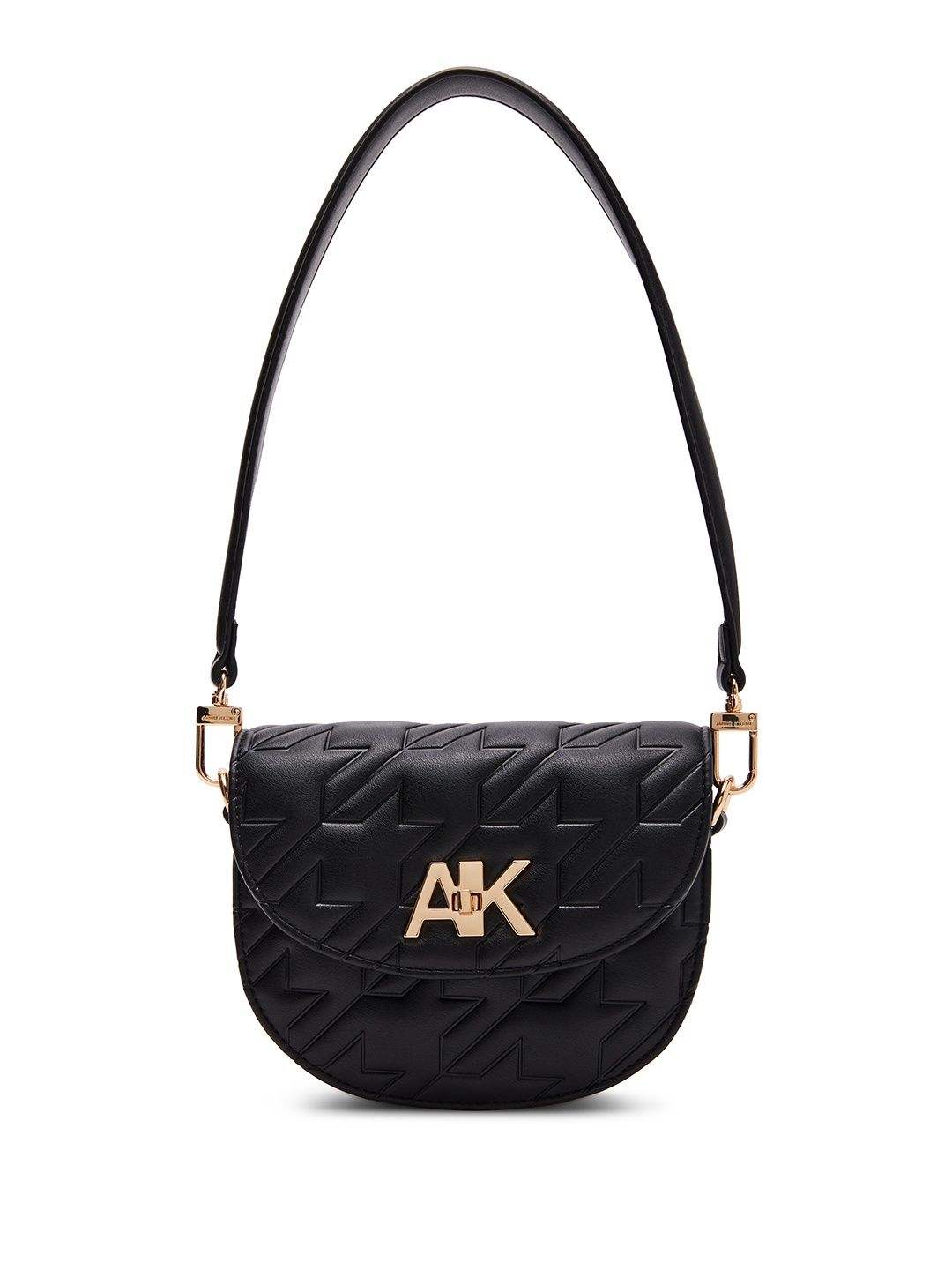 

ANNE KLEIN Textured Structured Shoulder Bag, Black