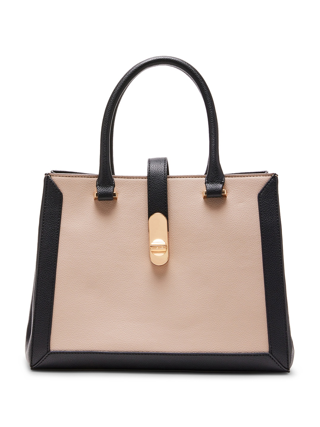 

ANNE KLEIN Colourblocked Structured Handheld Bag, Peach