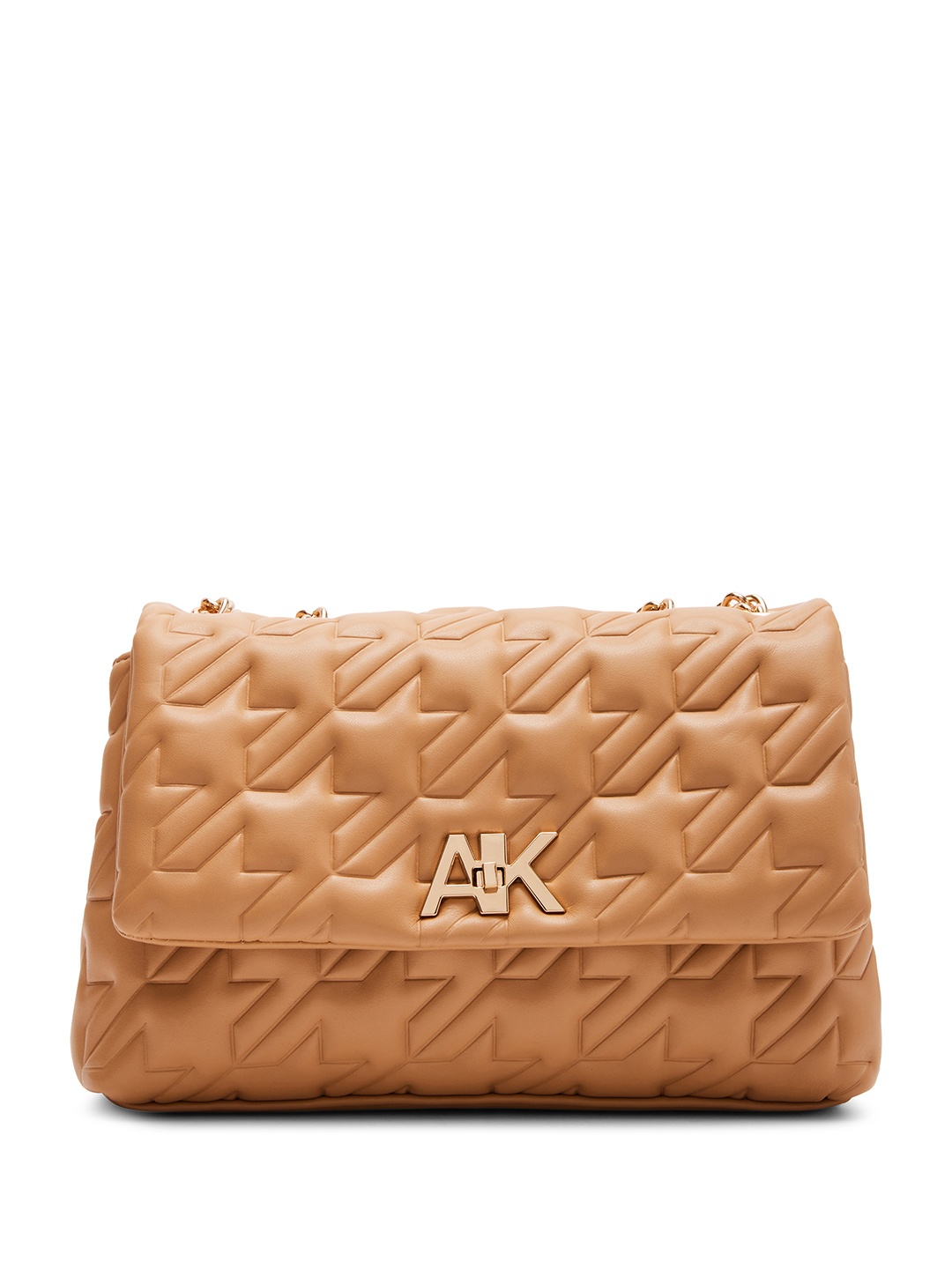 

ANNE KLEIN Textured Structured Shoulder Bag, Beige