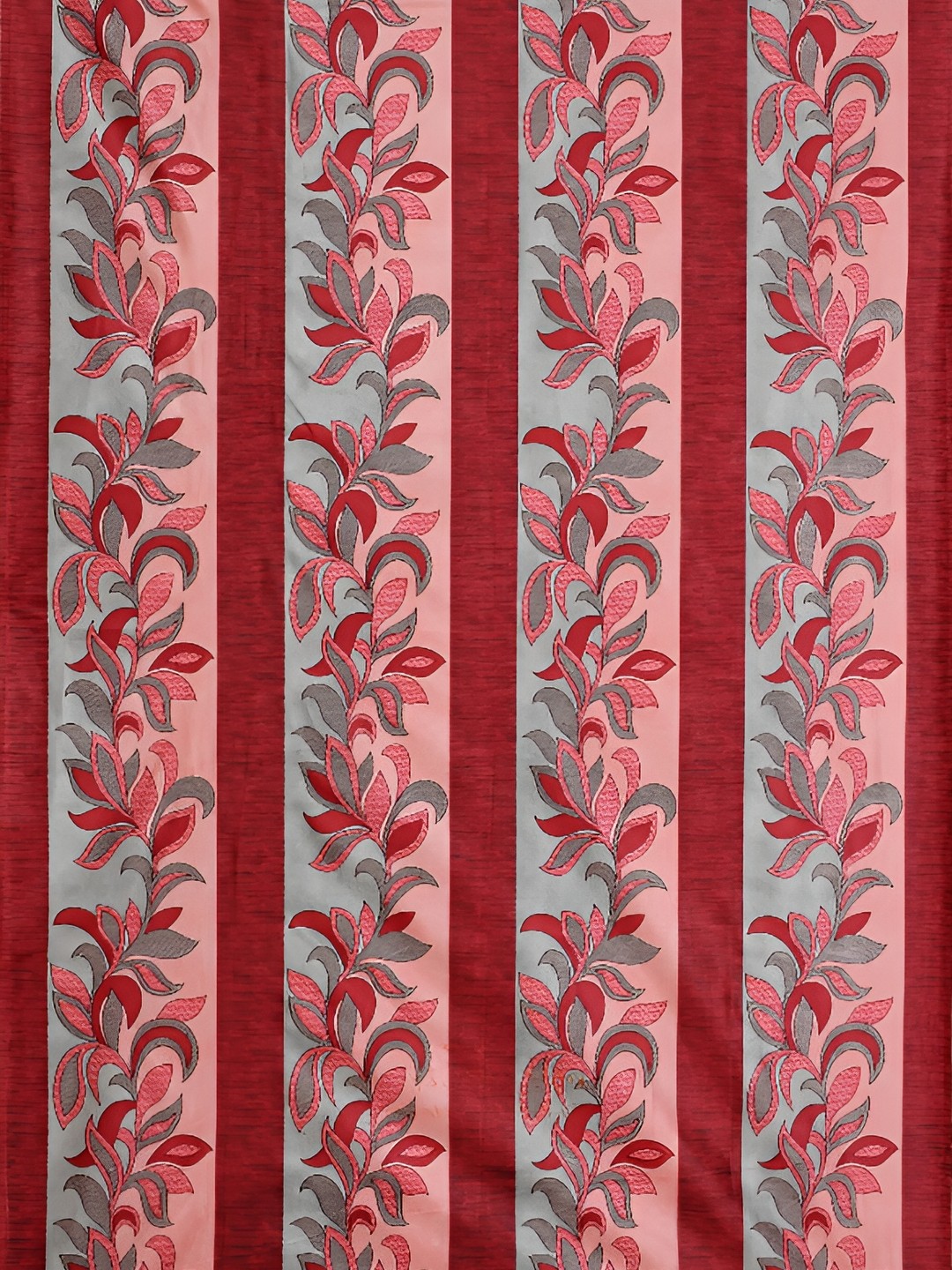 

Galaxy Home Decor Maroon Set of 2 Floral Room Darkening Door Curtain
