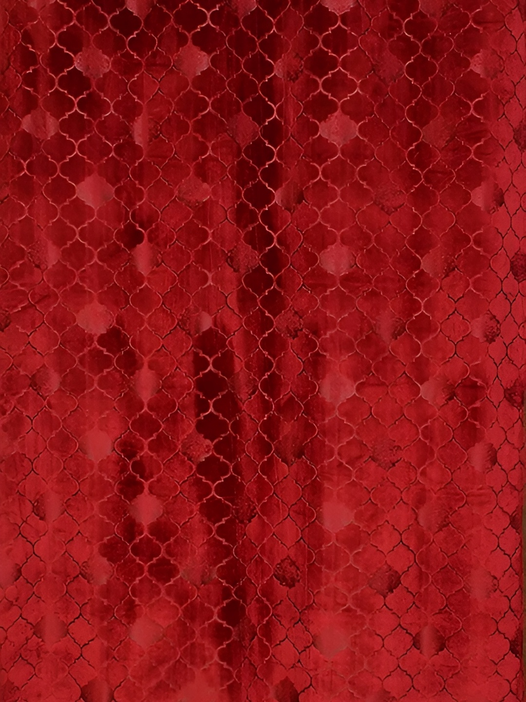 

Galaxy Home Decor Maroon Floral Room Darkening Window Curtain