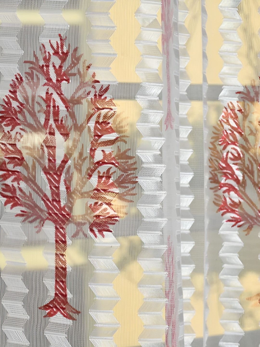

Galaxy Home Decor Maroon Floral Room Darkening Long Door Curtain