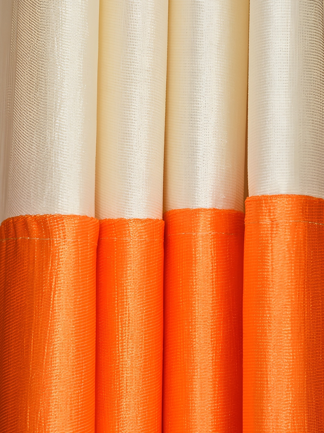 

Galaxy Home Decor Orange Set of 2 Floral Room Darkening Door Curtain