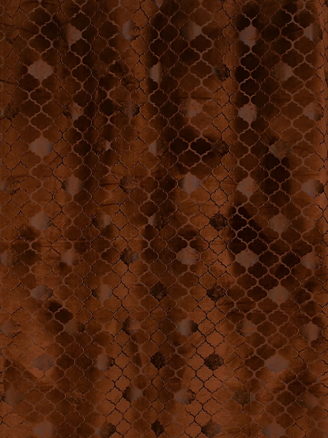 

Galaxy Home Decor Brown Floral Room Darkening Long Door Curtain