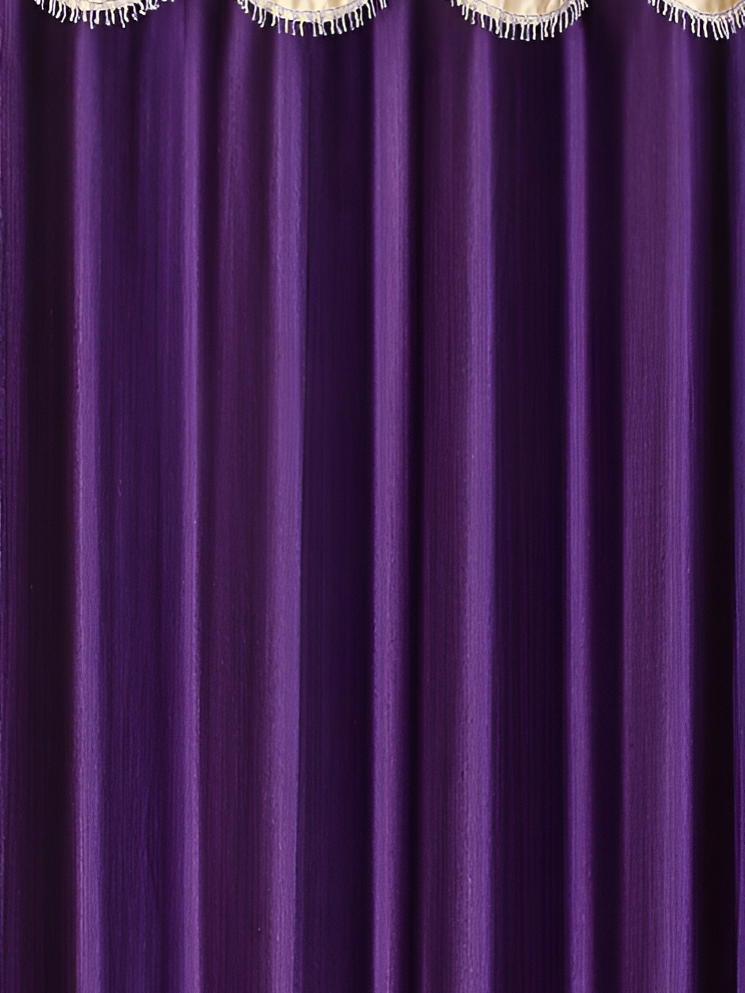 

Galaxy Home Decor Purple Set of 2 Floral Room Darkening Door Curtain