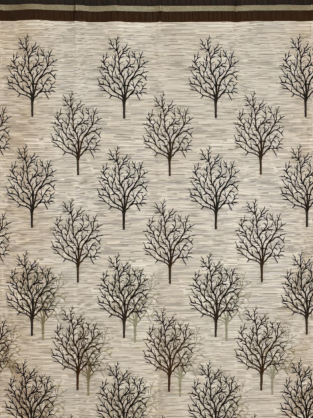 

Galaxy Home Decor Brown Set of 3 Floral Room Darkening Window Curtain