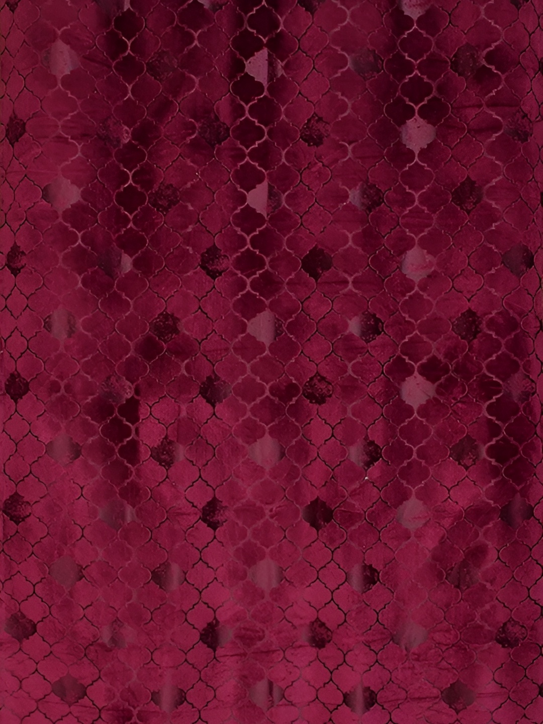 

Galaxy Home Decor Burgundy Set of 2 Floral Room Darkening Long Door Curtain