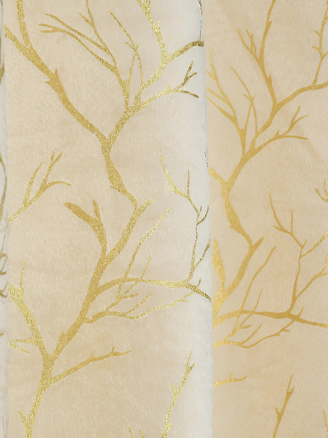 

Galaxy Home Decor Cream-Coloured Set of 2 Floral Room Darkening Window Curtain
