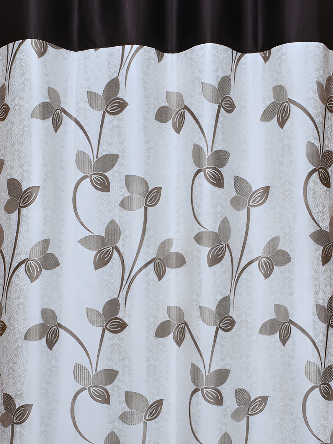 

Galaxy Home Decor Brown Floral Room Darkening Window Curtain