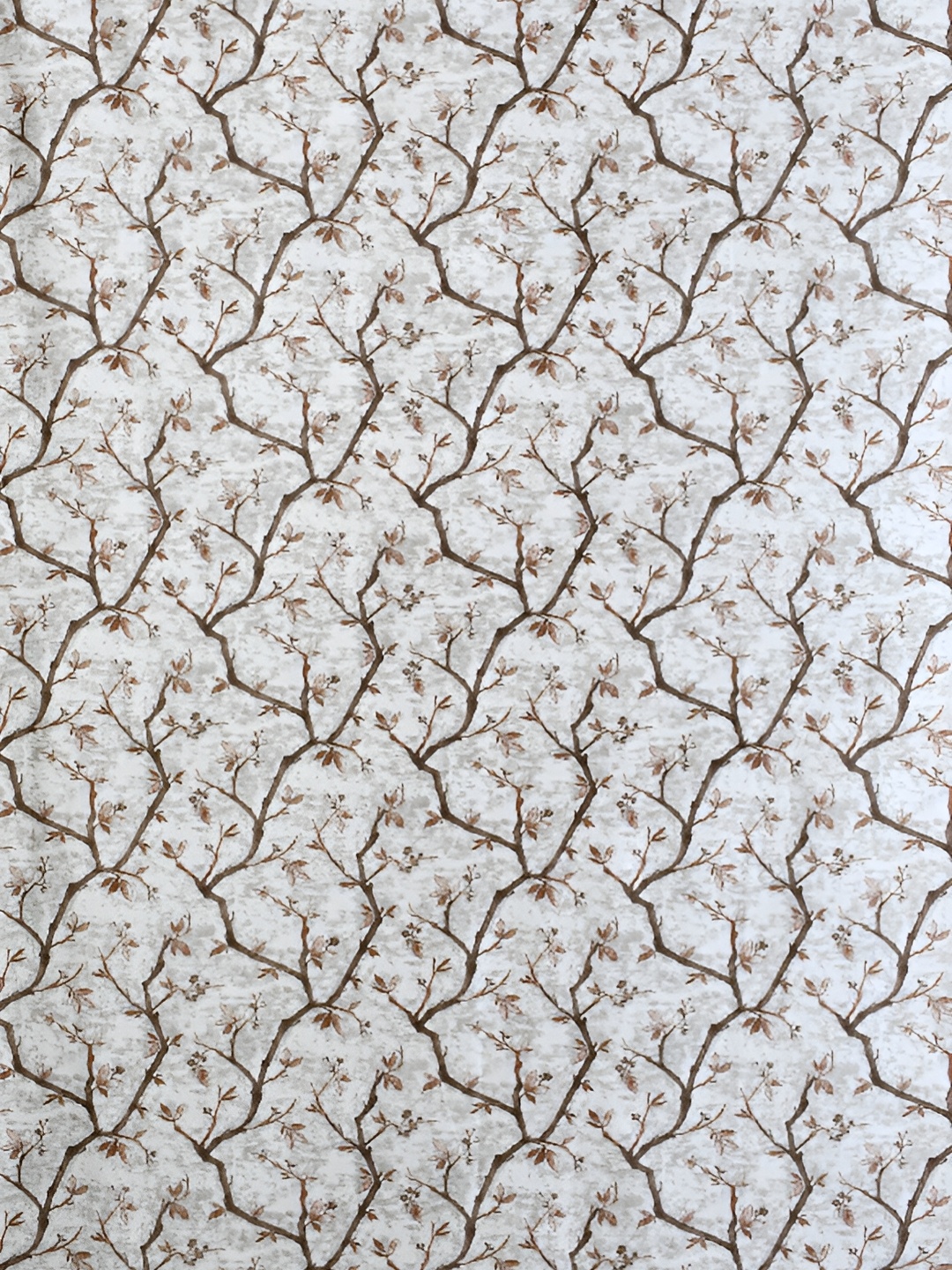 Galaxy Home Decor Brown Set of 3 Floral Room Darkening Long Door Curtain