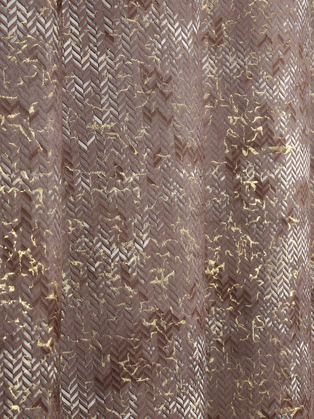Galaxy Home Decor Brown Floral Room Darkening Long Door Curtain