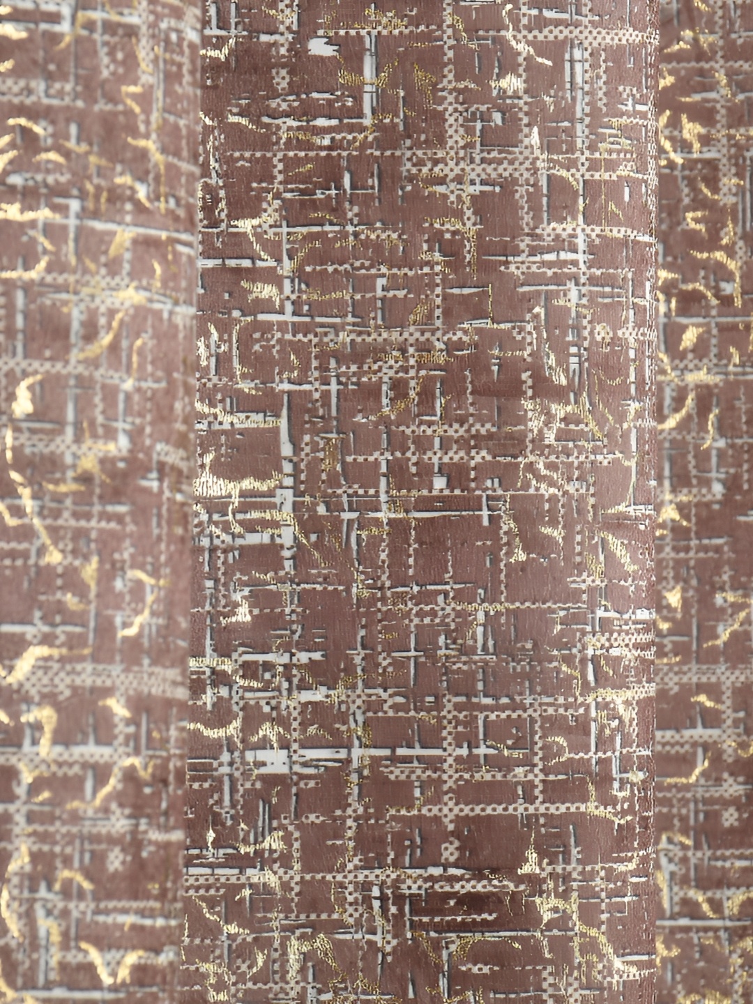

Galaxy Home Decor Brown Set of 2 Floral Room Darkening Long Door Curtain