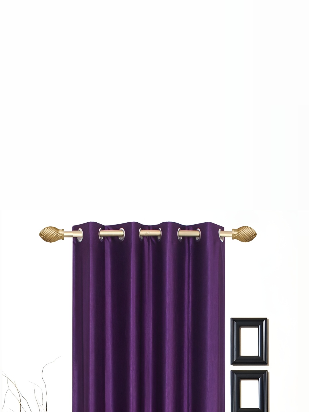 

Galaxy Home Decor Purple Set of 4 Floral Room Darkening Window Curtain