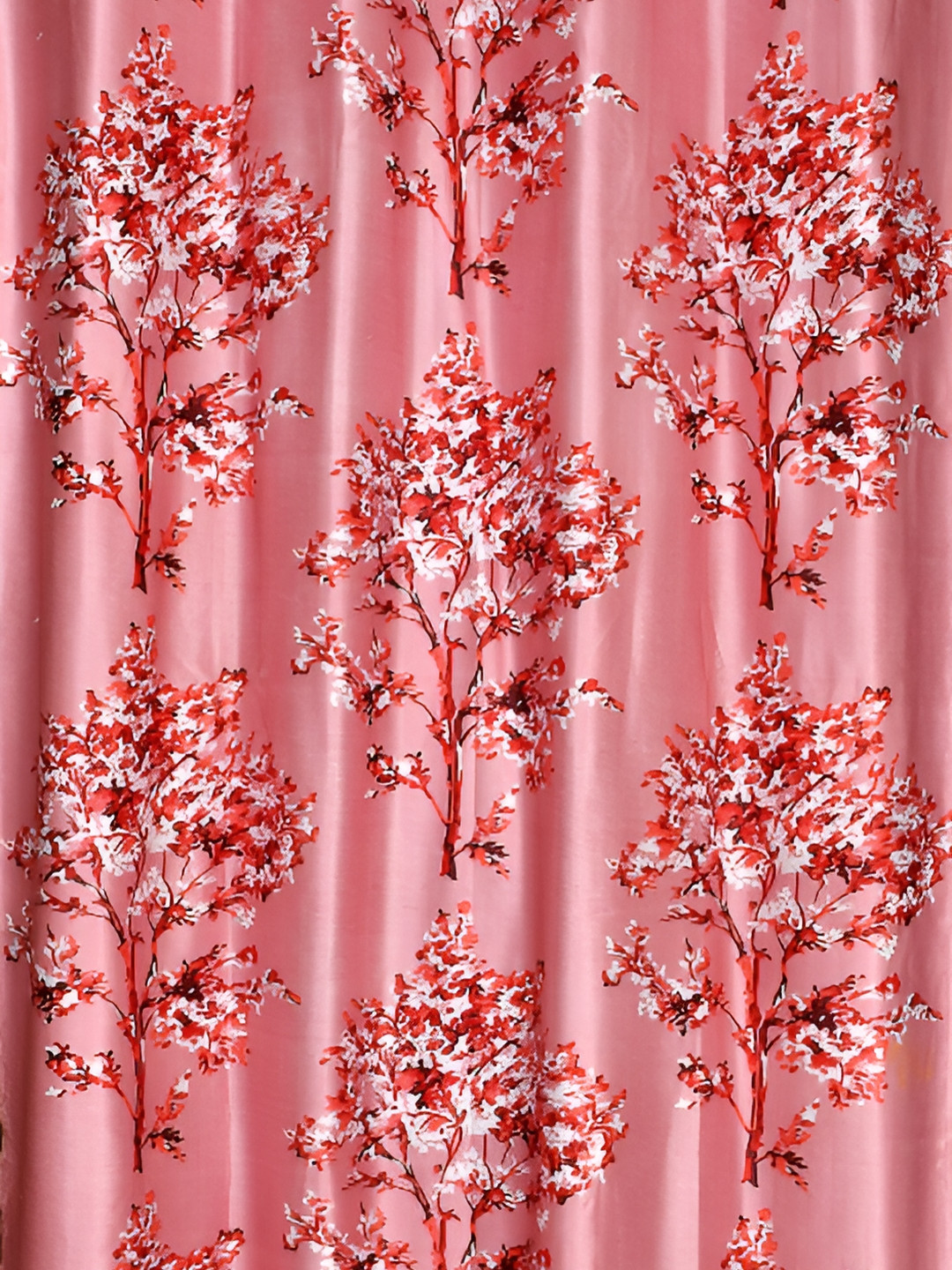 

Galaxy Home Decor Maroon Set of 2 Floral Room Darkening Long Door Curtain