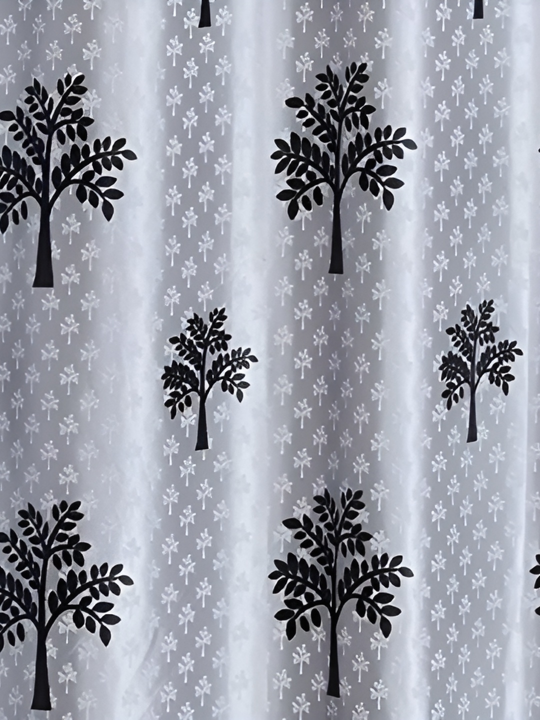 

Galaxy Home Decor Grey Set of 2 Floral Room Darkening Long Door Curtain