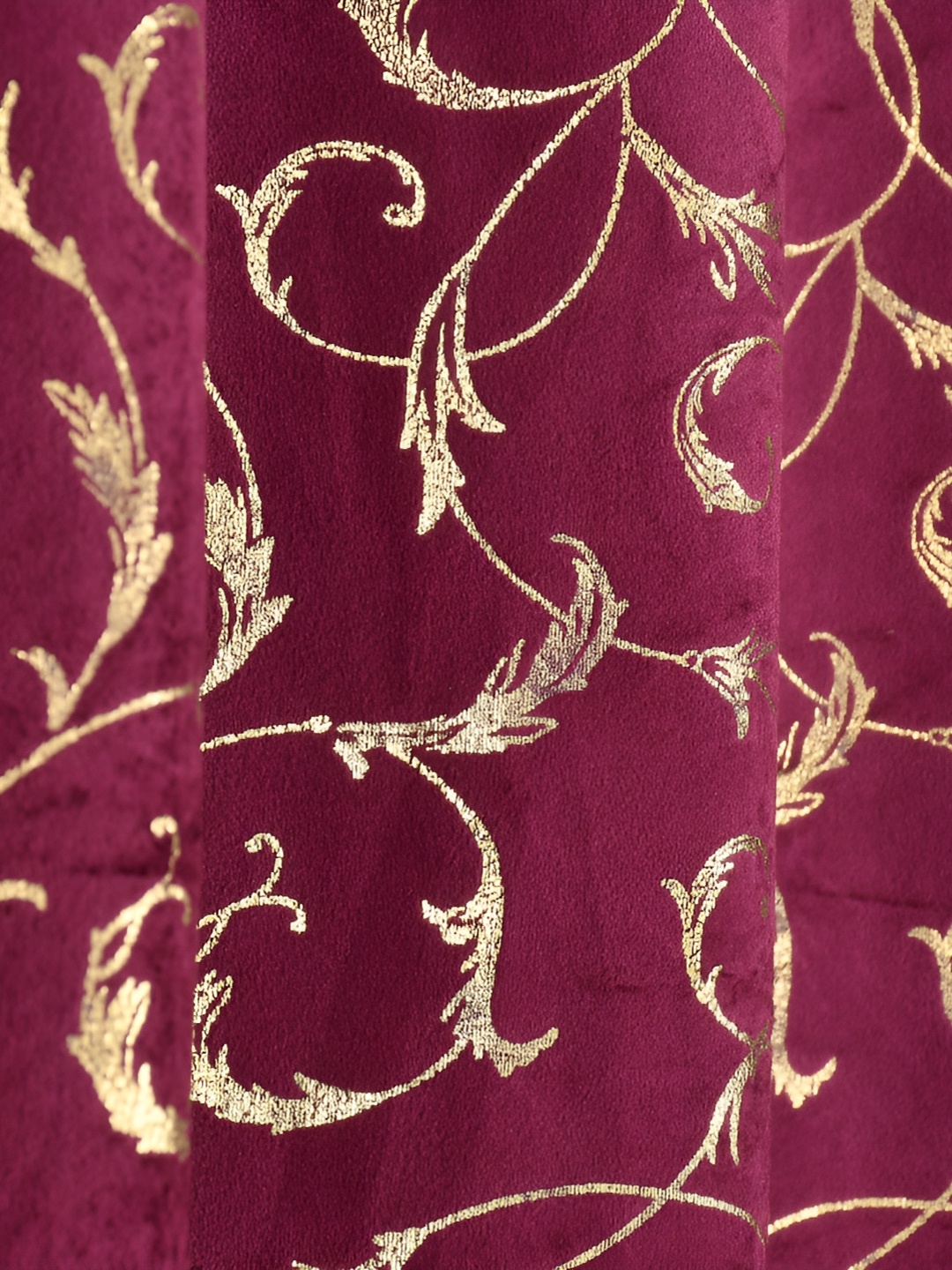 

Galaxy Home Decor Burgundy Set of 2 Floral Room Darkening Window Curtain