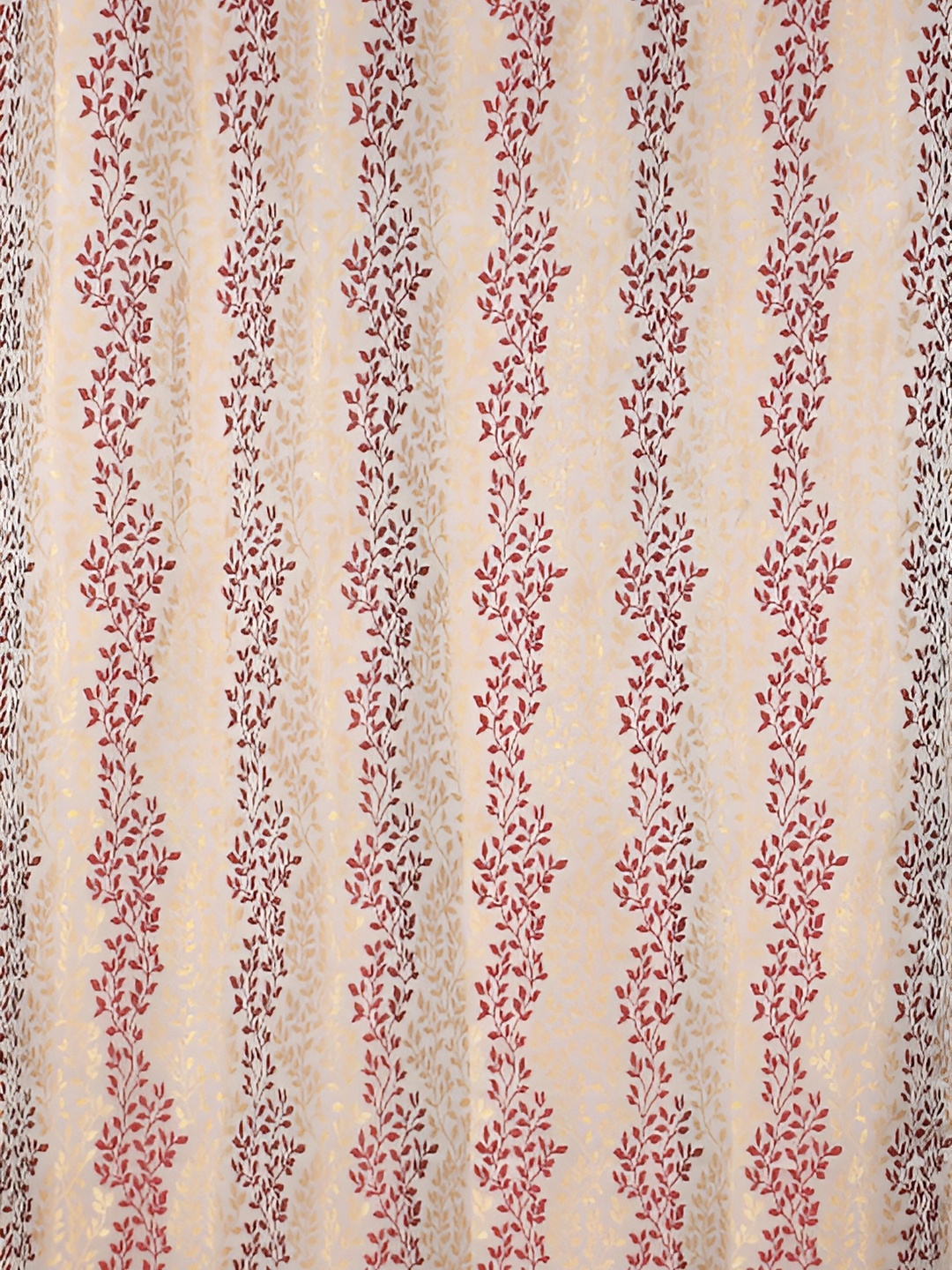 

Galaxy Home Decor Maroon Set of 2 Floral Room Darkening Long Door Curtain