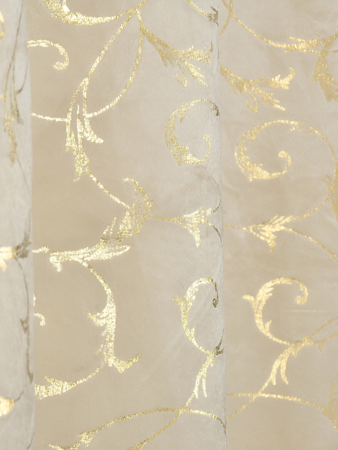 

Galaxy Home Decor Cream-Coloured Set of 3 Floral Room Darkening Window Curtain