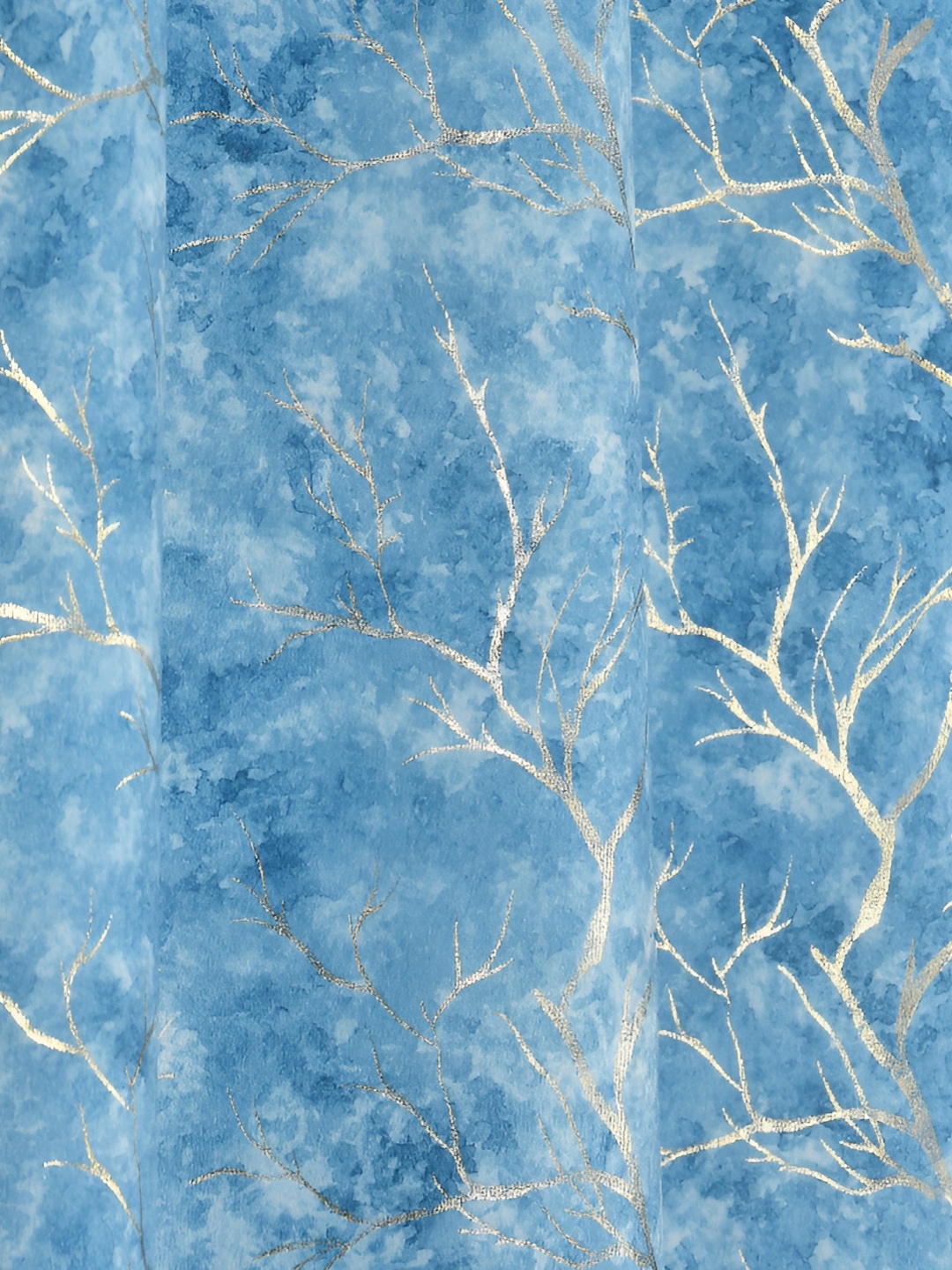 

Galaxy Home Decor Blue Floral Room Darkening Window Curtain