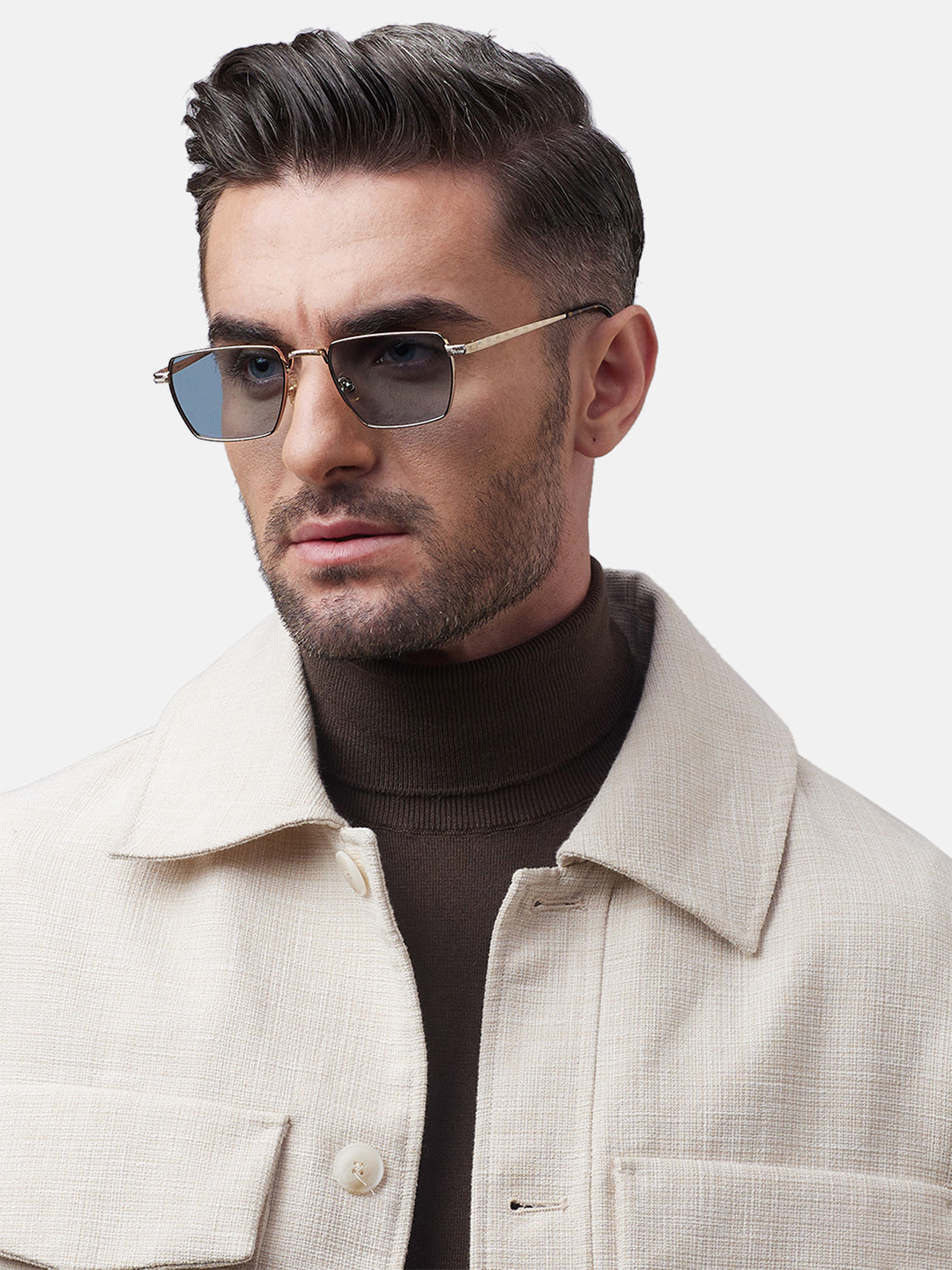 

Shisen Fox RAION Unisex Aviator Sunglasses SG165-Gold, Blue