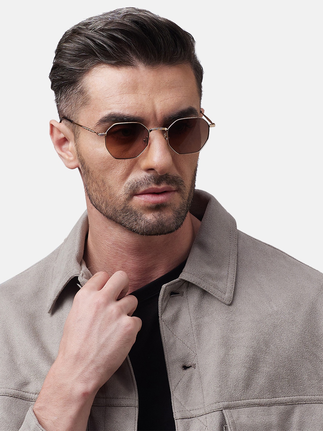 

Shisen Fox OKITA Unisex Aviator Sunglasses SG121-Green