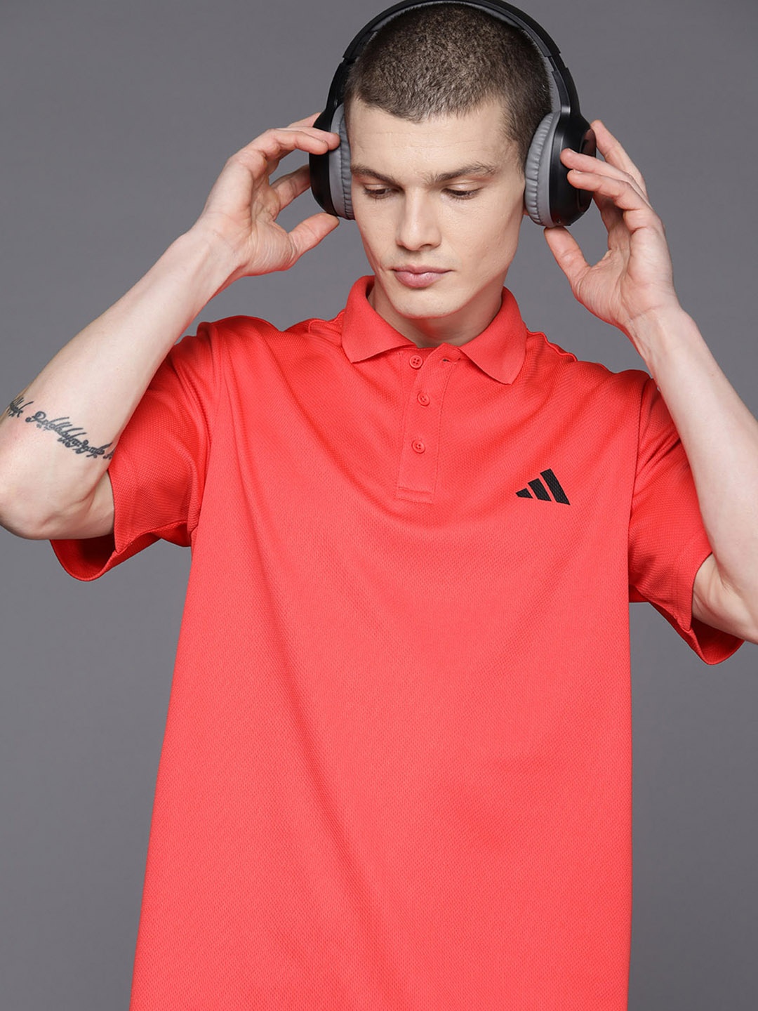 

ADIDAS Training Essential Polo Collar T-shirt, Red