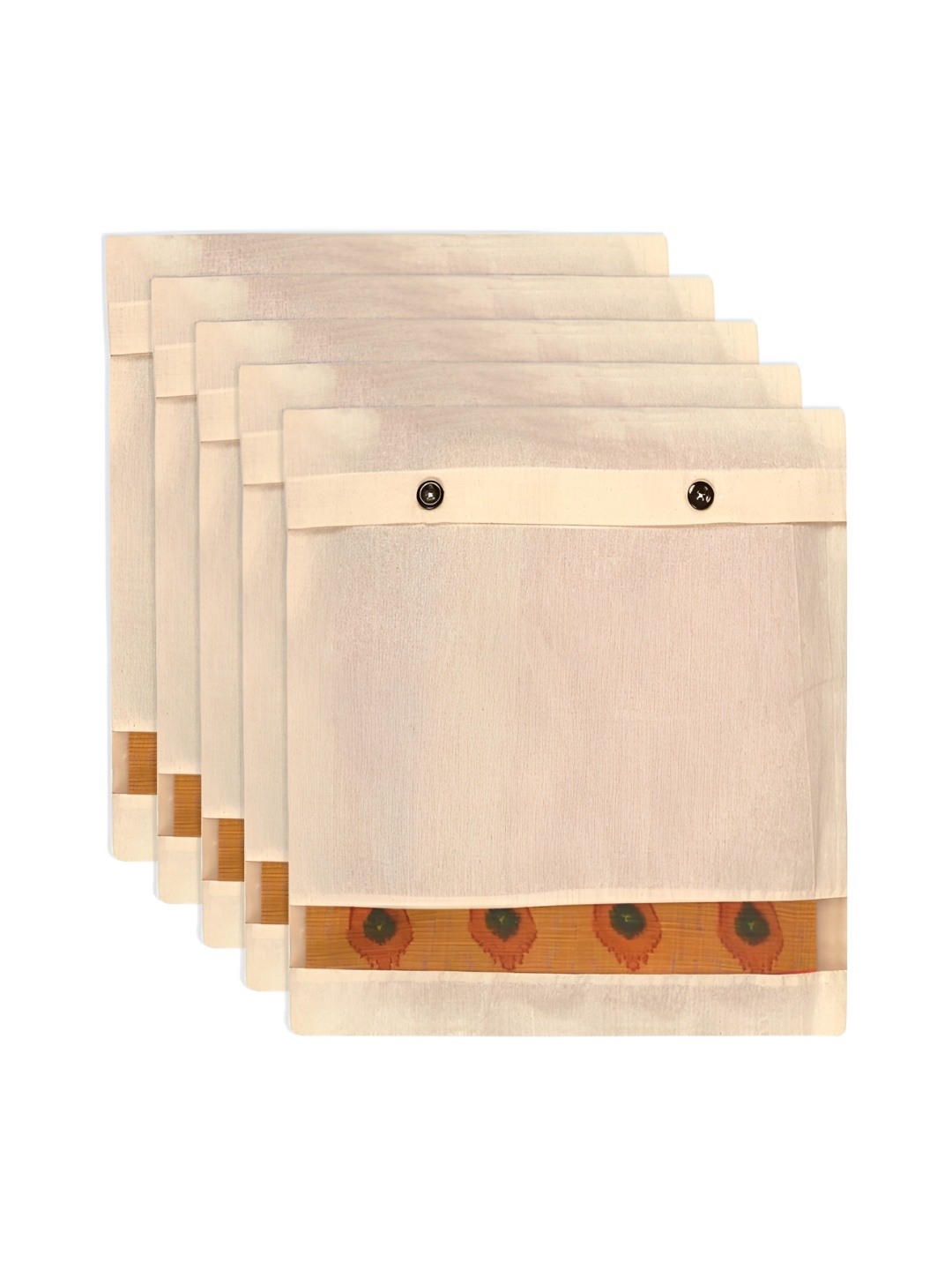 

Kuber Industries Cream 5 Piecesa Reusable Multi-Utility Organisers