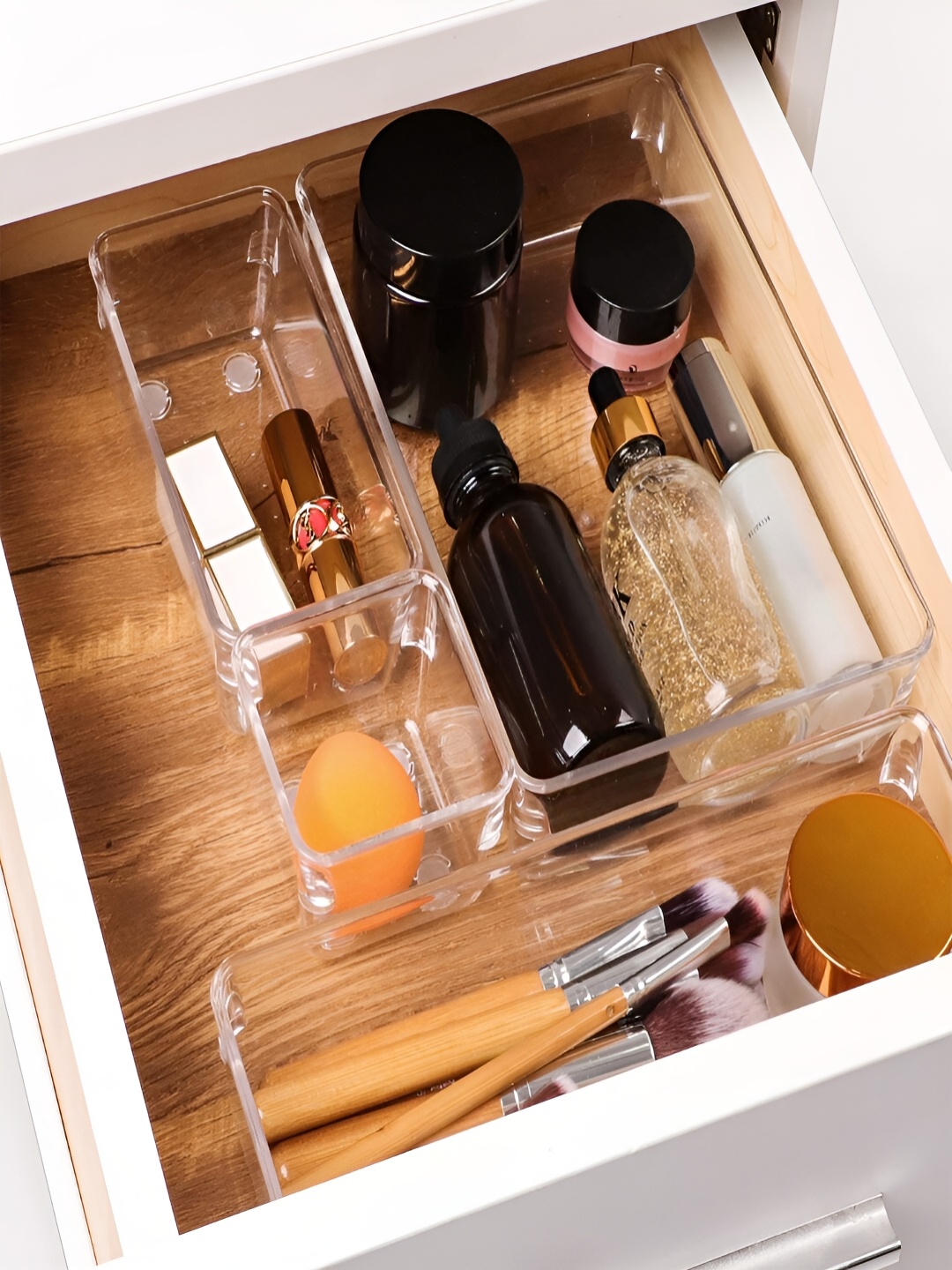 

Kuber Industries Transparent 9 Pieces Reusable Desk Organiser Organisers