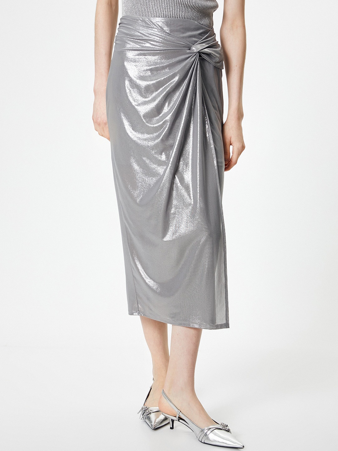 

Koton A-line Maxi Skirt, Grey