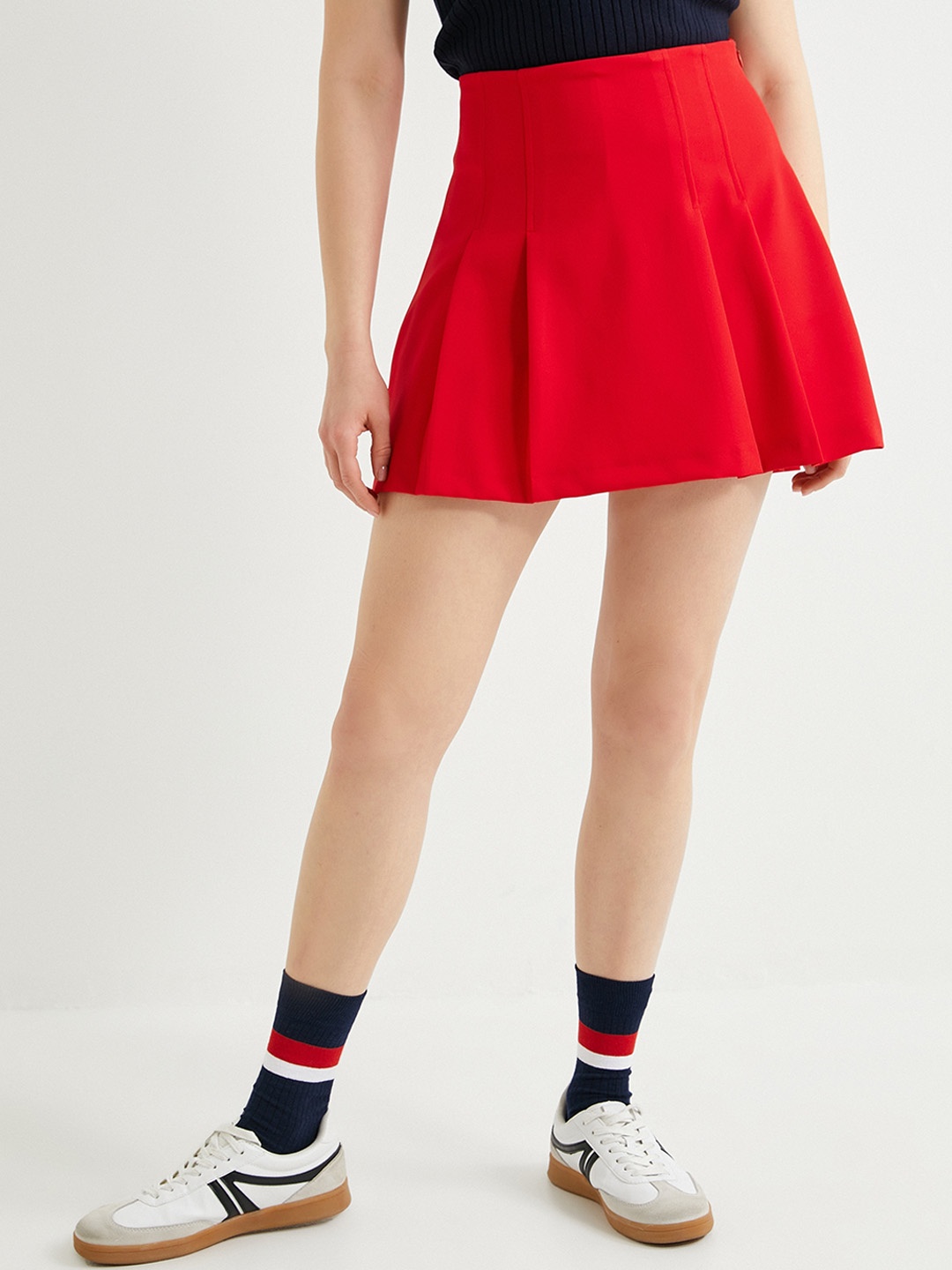 

Koton Straight A-Line Mini Skirt, Red