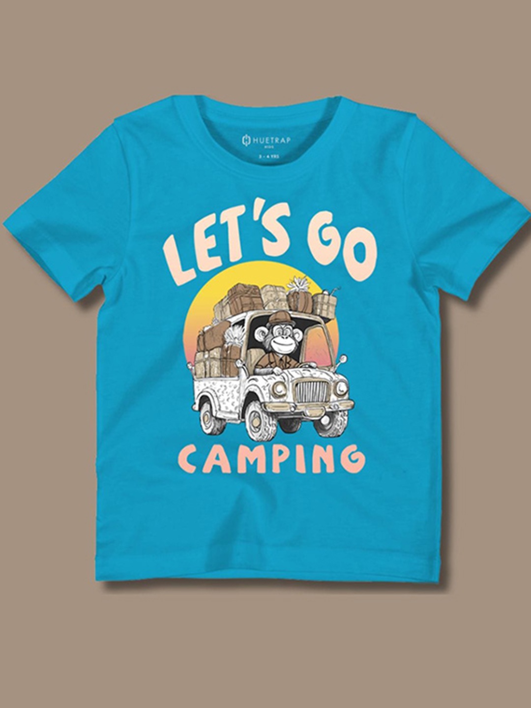 

Huetrap Boys Graphic Printed Pure Cotton T-shirt, Turquoise blue