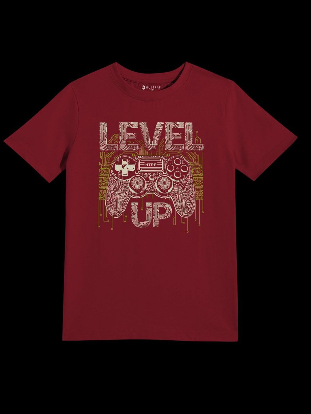 

Huetrap Boys Typography Printed T-shirt, Red