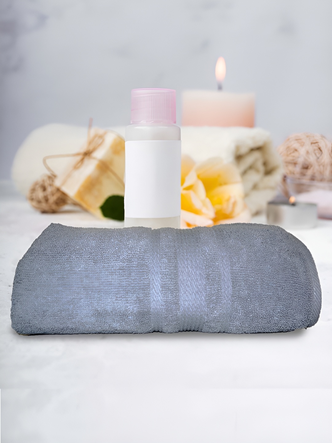 

Athom Living Grey Cotton Terry Cotton 500 GSM Bath Towels
