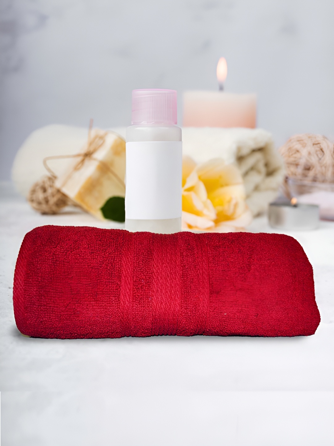 

Athom Living Red Terry Cotton 500 GSM Bath Towels