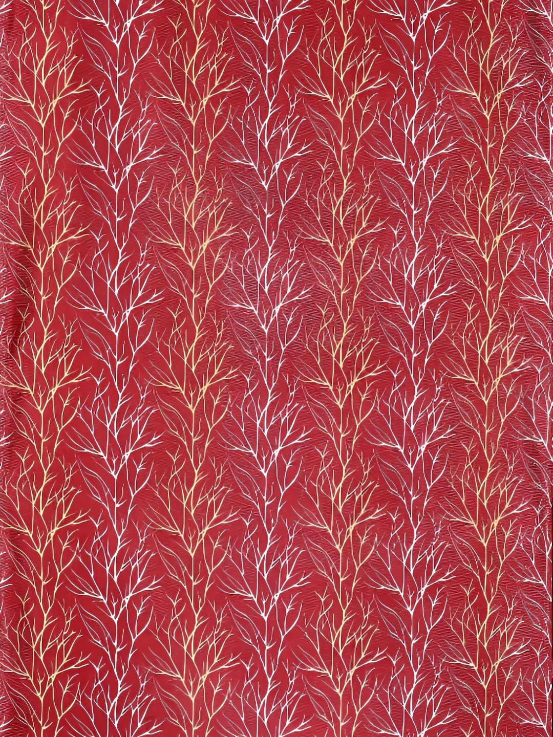 

Galaxy Home Decor Maroon Set of 3 Floral Room Darkening Long Door Curtain
