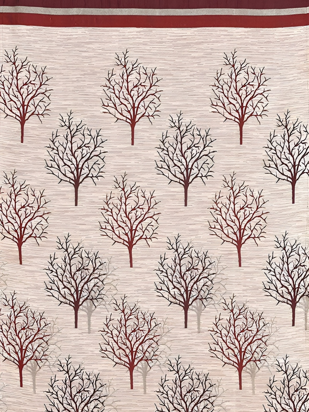 

Galaxy Home Decor Maroon Set of 3 Floral Room Darkening Window Curtain