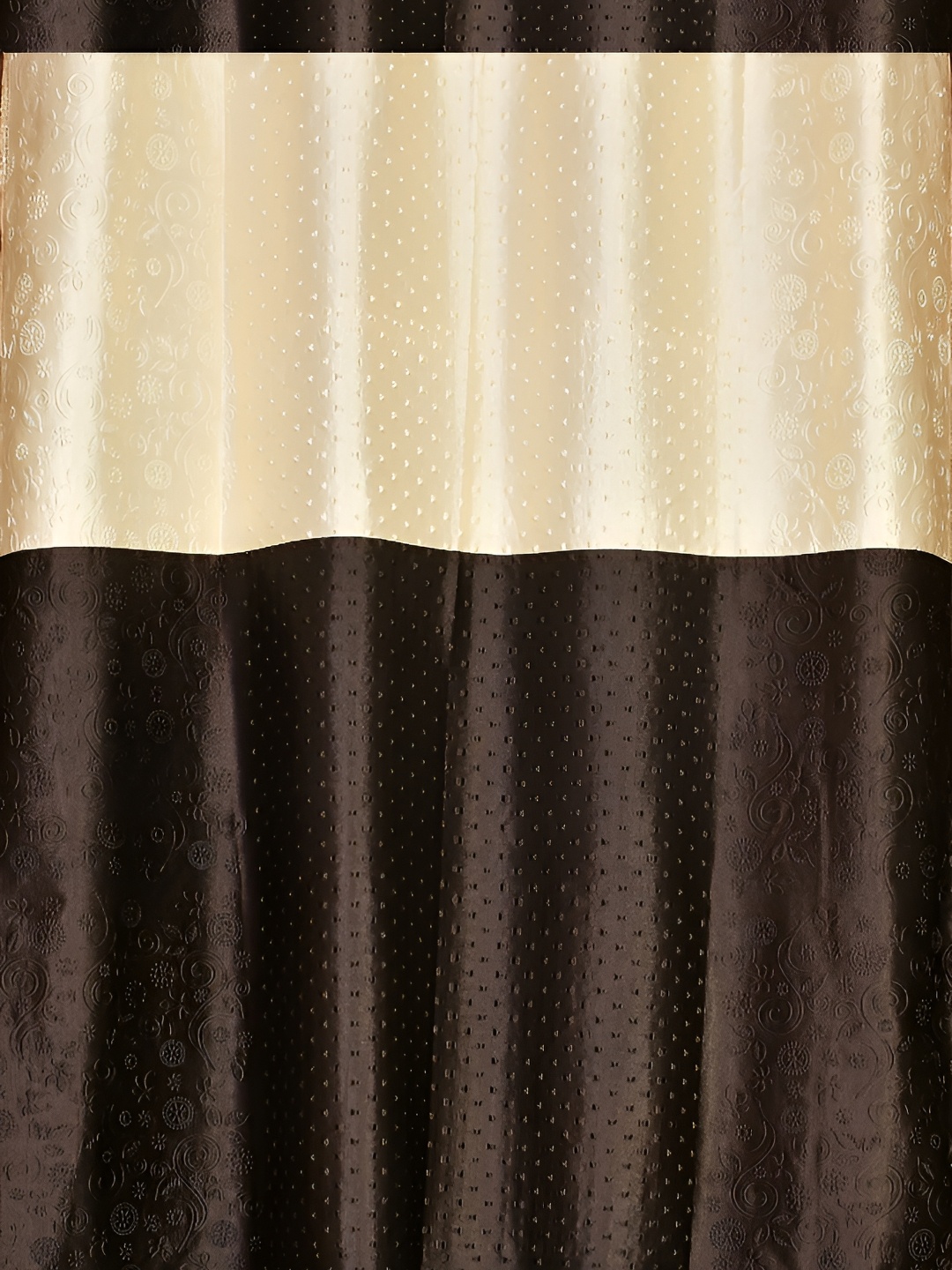 

Galaxy Home Decor Brown Set of 2 Floral Room Darkening Long Door Curtain
