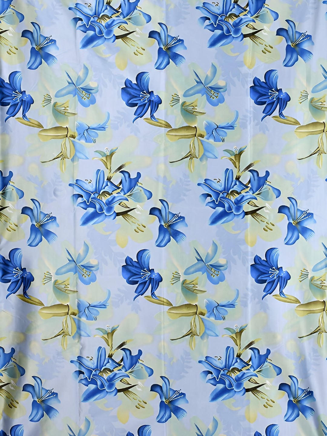 

Galaxy Home Decor Blue Set of 2 Floral Room Darkening Window Curtain