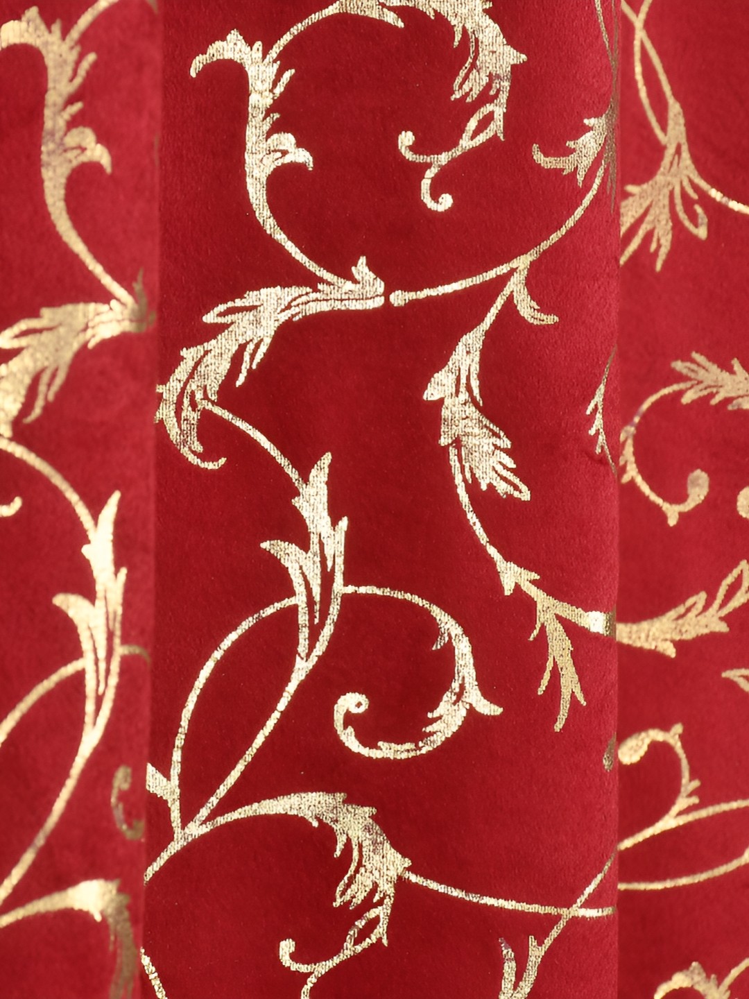 

Galaxy Home Decor Maroon Set of 3 Floral Room Darkening Window Curtain