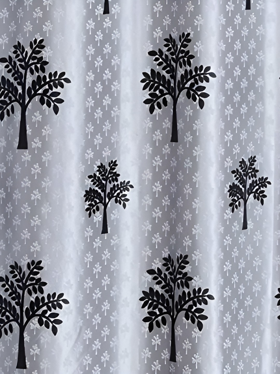 

Galaxy Home Decor Grey Set of 2 Floral Room Darkening Long Door Curtain